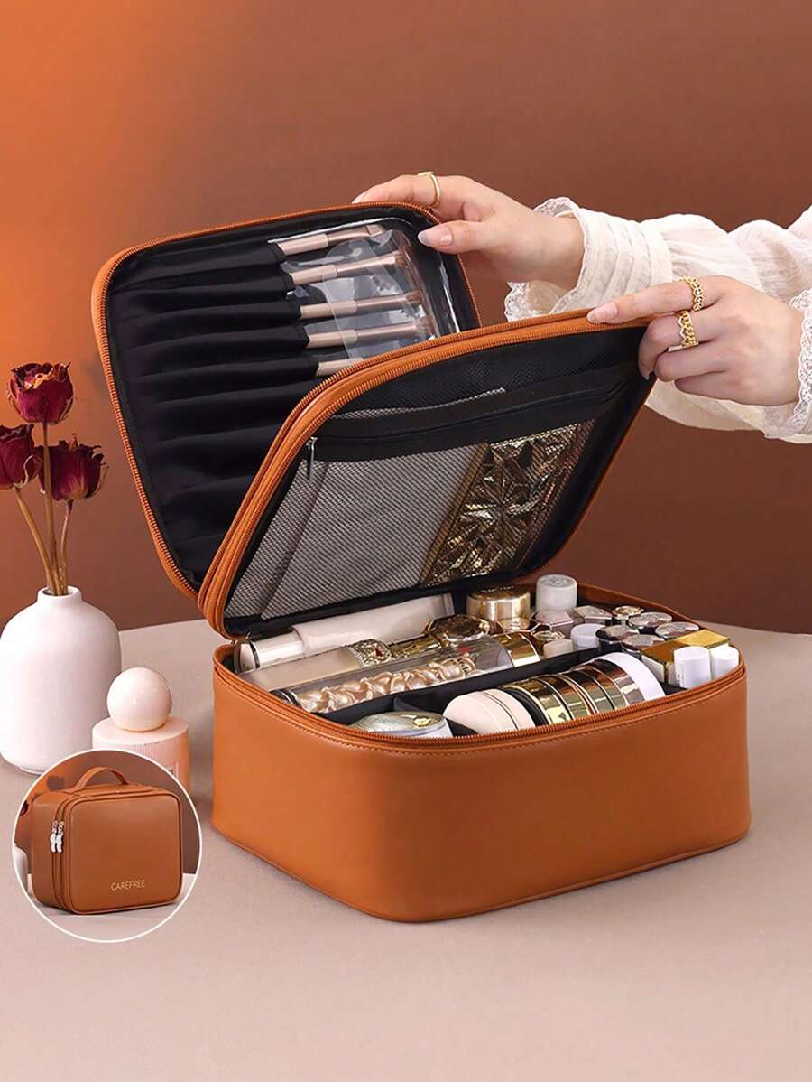 SHEIN حقيبة مستحضرات تجميل كبيرة وعملية