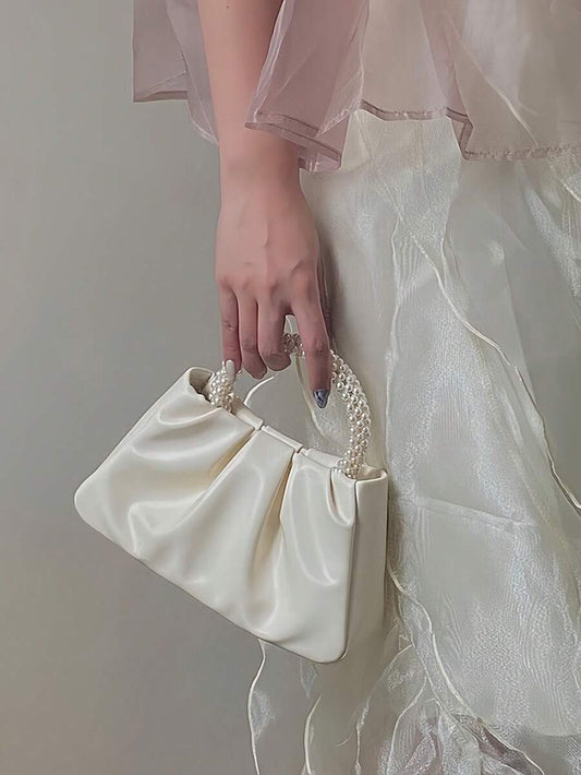 SHEIN حقيبة يد صغيرة مربعة من اللؤلؤ بحزام للكتف