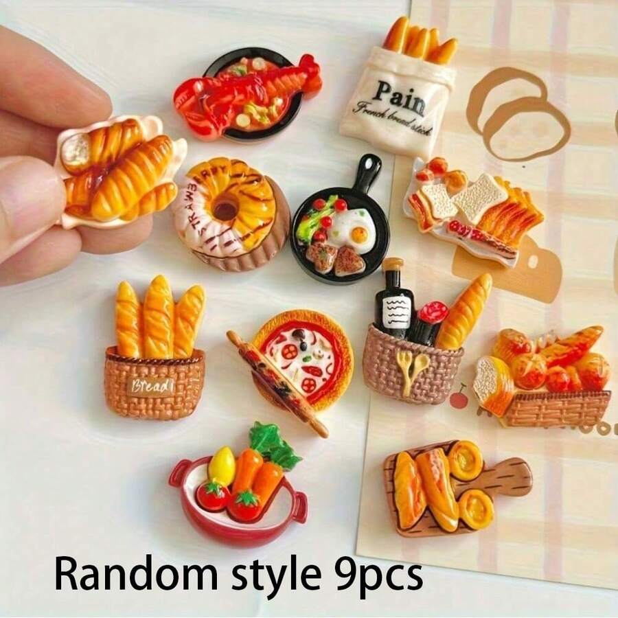 SHEIN مغناطيس ثلاجة بتصميم أطعمة لذيذة لتزيين المطبخ