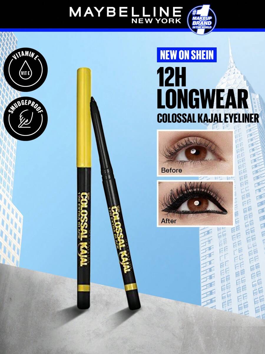 Maybelline كحل كاجال بزيت الأرغان أسود داكن مقاوم للماء 0.25 جم