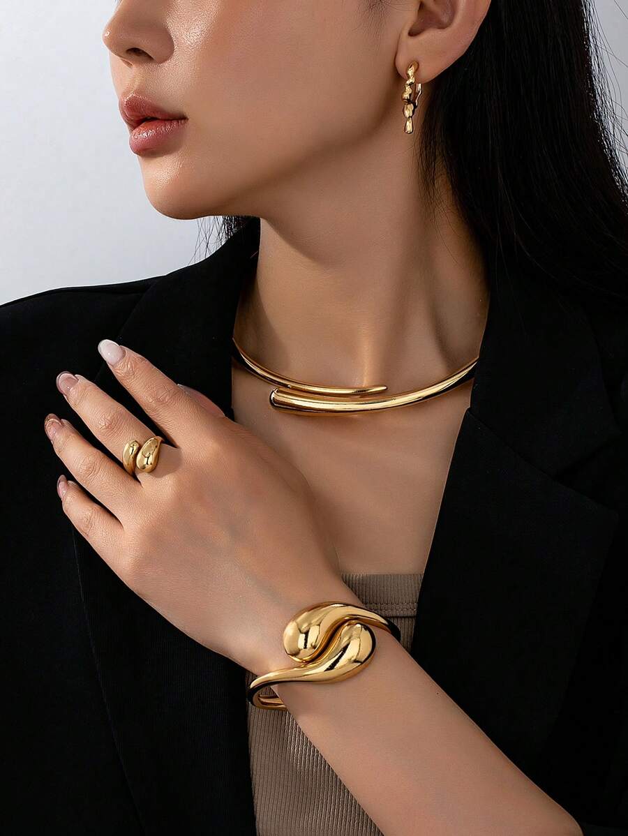 SHEIN طقم مجوهرات بتصميم قطرة ماء