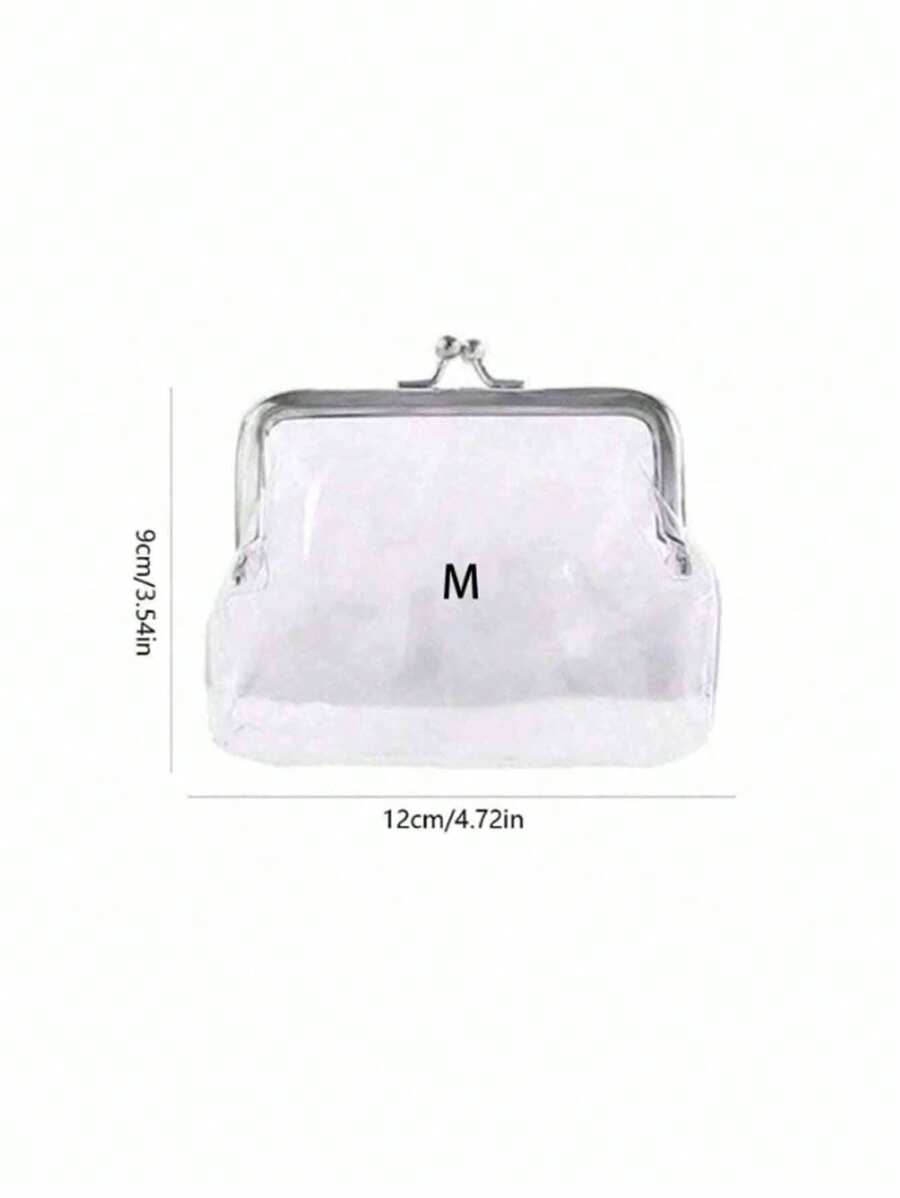 SHEIN حقيبة مكياج بيضاء شفافة
