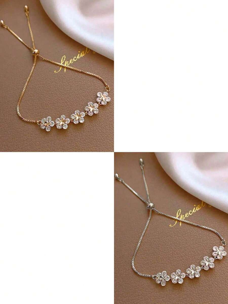 SHEIN سوار بلورة الثلج مرصع بالراين