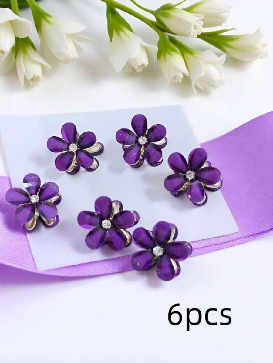 SHEIN مشابك شعر معدنية مزينة