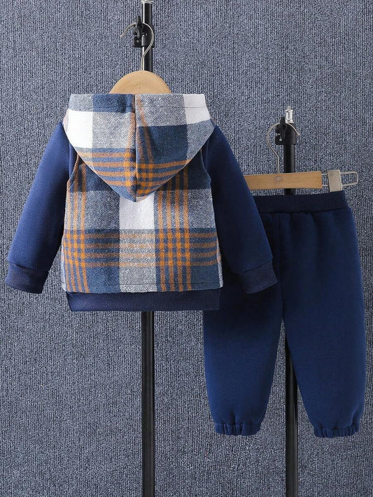 SHEIN Playful Pals طقم رضّع أولادي 3 قطع مبطن بالفليس