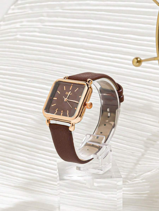 SHEIN DISU ساعة يد مربعة كلاسيكية