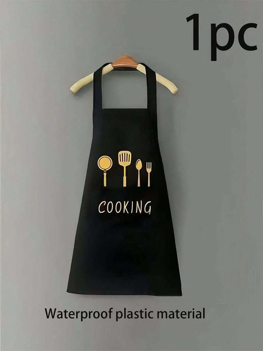 SHEIN مئزر مطبخ مضاد للماء والشحوم بتصميم أنيق