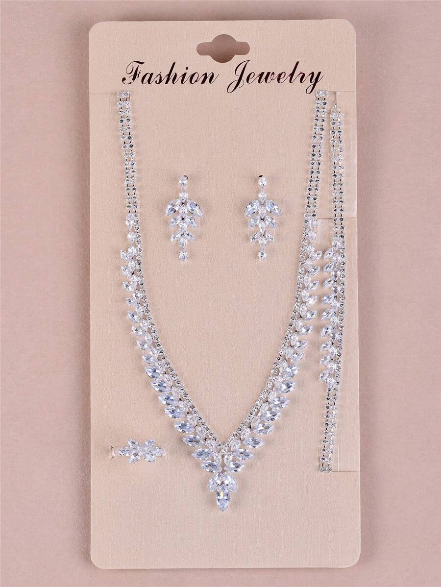 SHEIN طقم مجوهرات فضي بشكل  فاخر