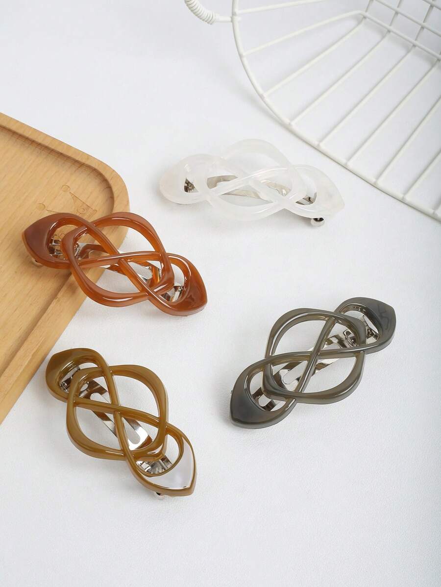 SHEIN مشابك شعر مطفية أحادية اللون بطراز رجعي