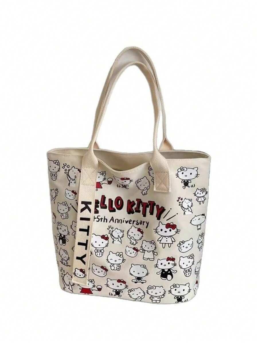 SHEIN Sanrio حقيبة كتف كانفاس هالو كيتي سانريو كيوت