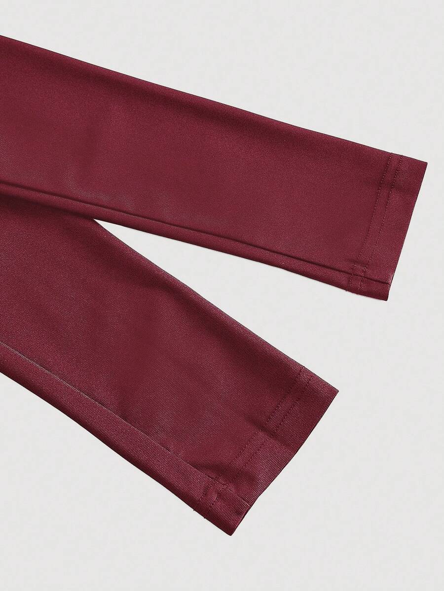 SHEIN MOD فستان طويل باللون العنابي