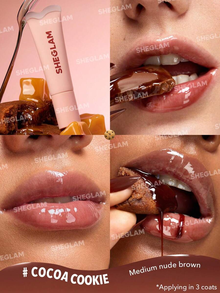 SHEGLAM Crystal Glaze مجموعة مرطب شفاه شفاف يقلل الخطوط الدقيقة