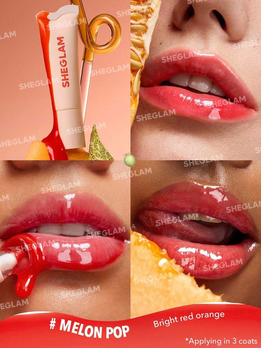 SHEGLAM Crystal Glaze مجموعة مرطب شفاه شفاف يقلل الخطوط الدقيقة