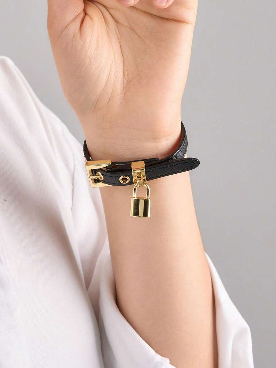 SHEIN سوار جلدي بقفل قابل للتعديل
