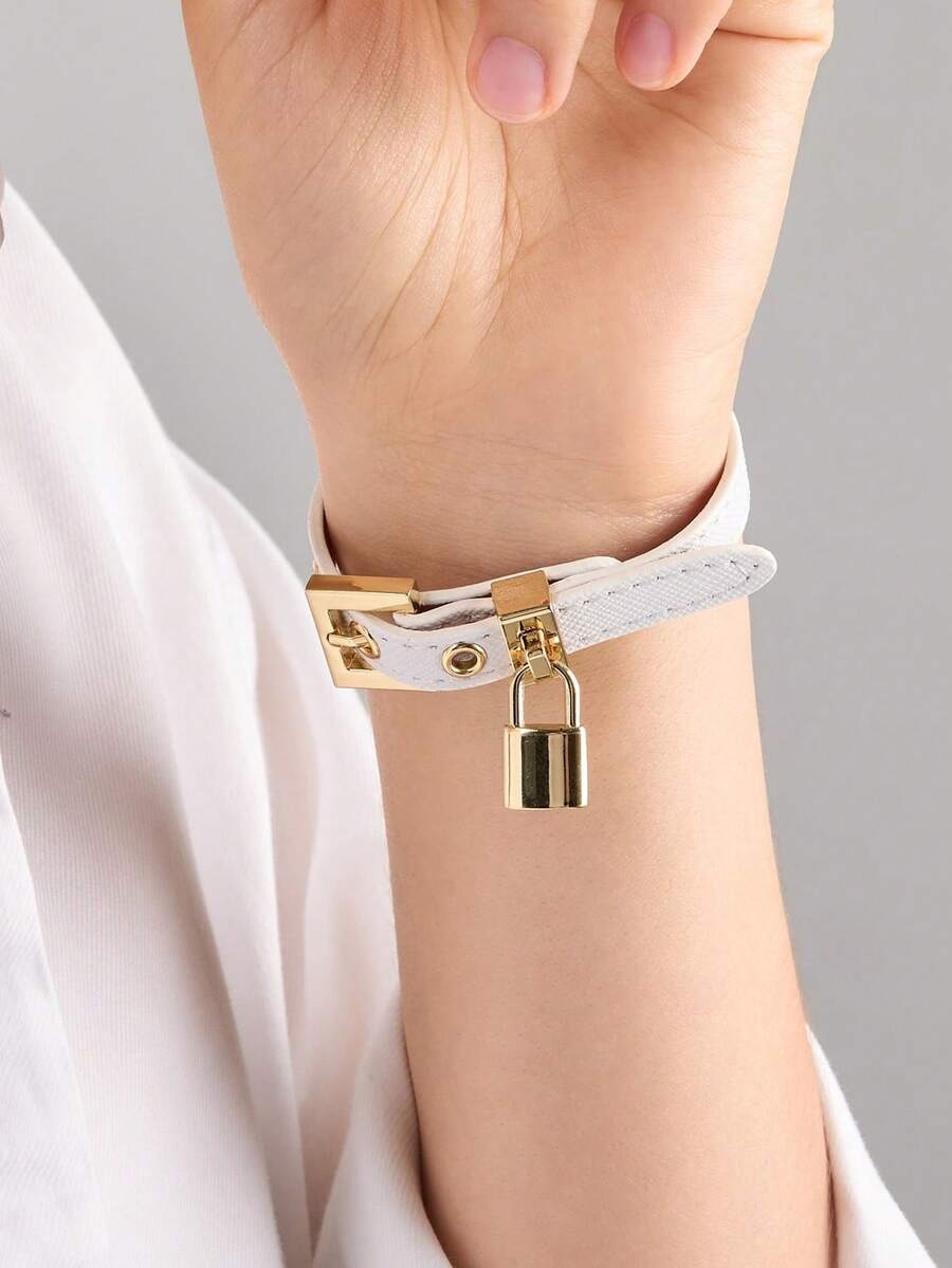 SHEIN سوار جلدي بقفل قابل للتعديل