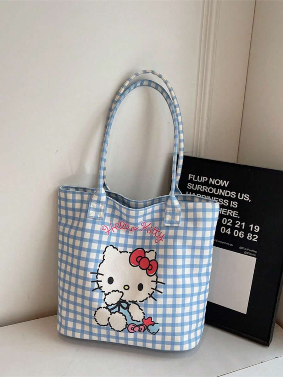 SHEIN Sanrio حقيبة كتف كانفاس هالو كيتي سانريو كيوت