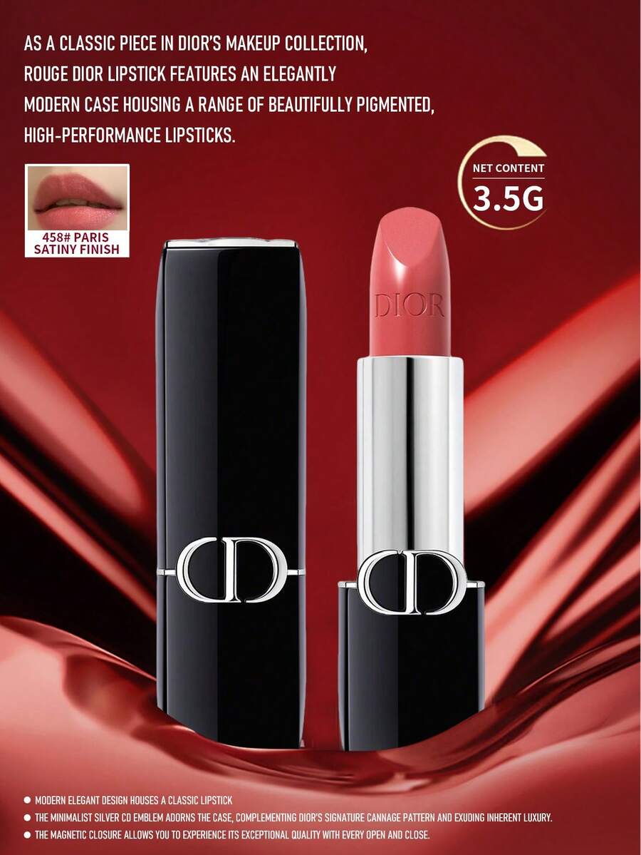 Dior روج كوتور 458 باريس 3.5 جم ساتان عالي الصبغة