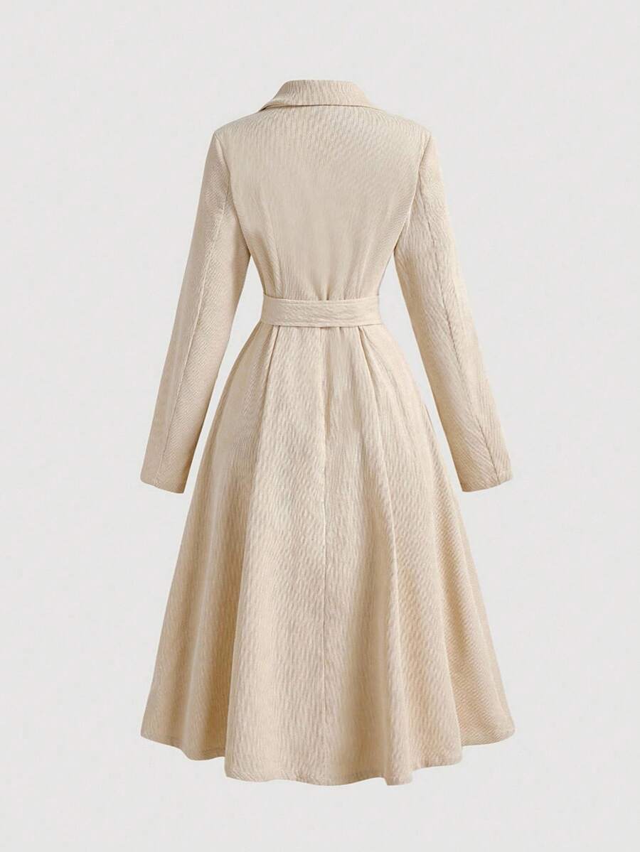 SHEIN MOD فستان نسائي كاجوال أنيق باللون المشمشي
