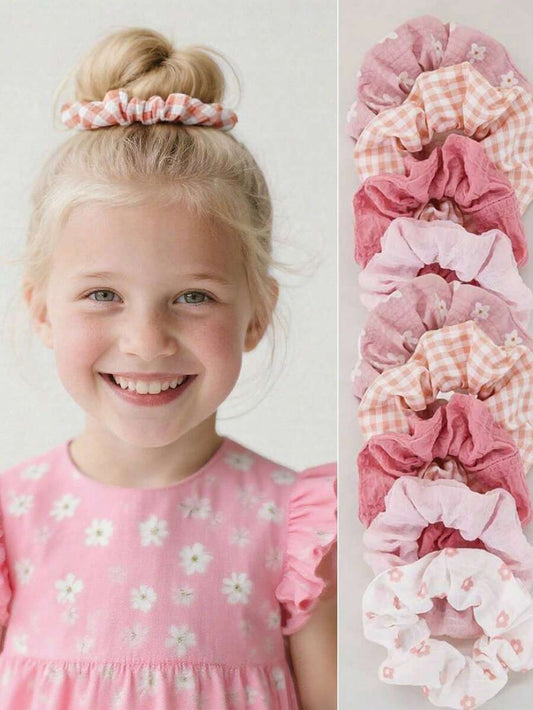 SHEIN مجموعة 5 قطع شريط شعر للبنات الرضع بطبعات زهور