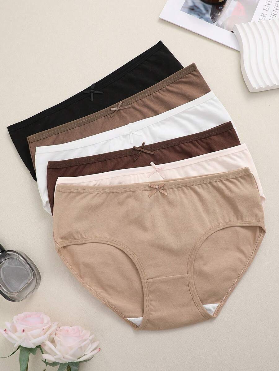 SHEIN FINETOO سراويل داخلية نسائية 6 قطع مريحة