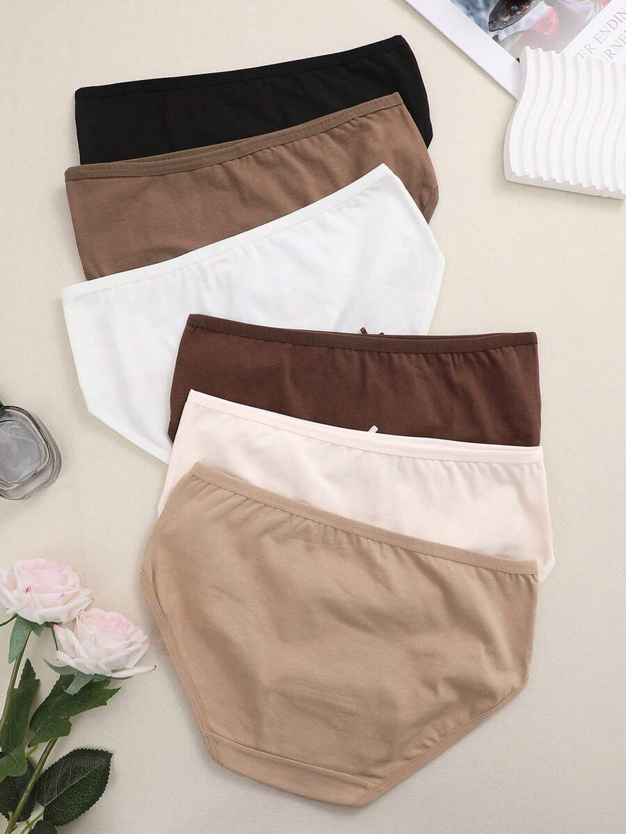 SHEIN FINETOO سراويل داخلية نسائية 6 قطع مريحة