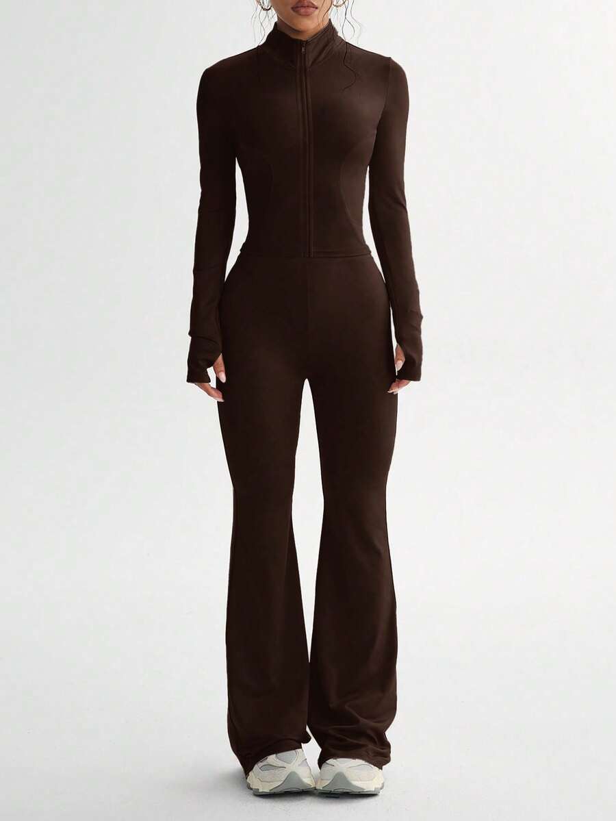 SHEIN طقم ملابس علوية طويلة الأكمام وبنطال رياضي