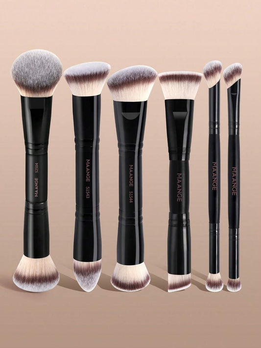 SHEIN MAANGE مجموعة فرش مكياج ألياف ناعمة محمولة