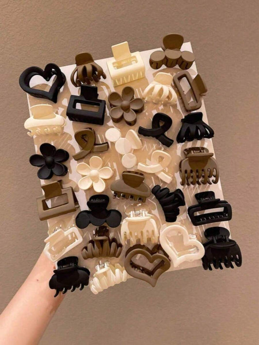 SHEIN مشابك شعر بسيطة ملونة