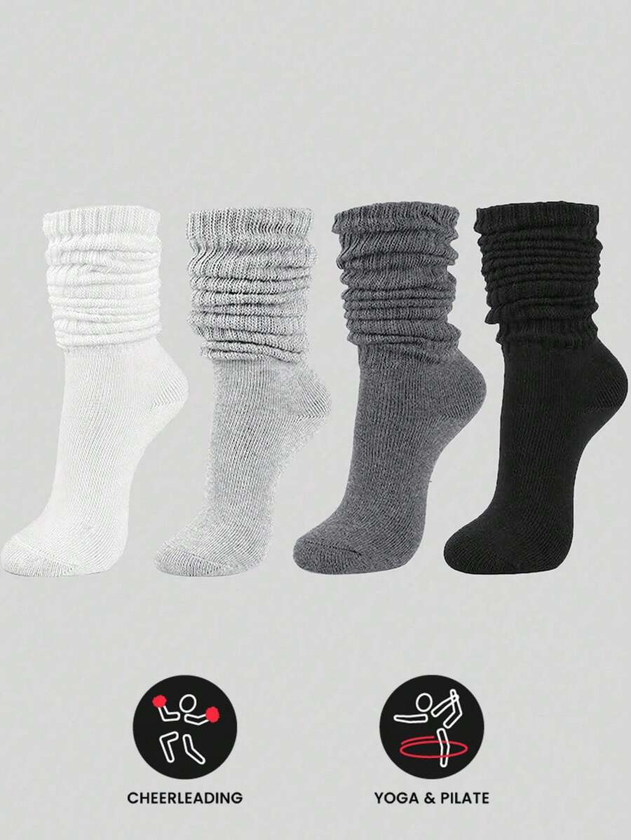 SHEIN جوارب متوسطة الطول رياضية وكاجوال