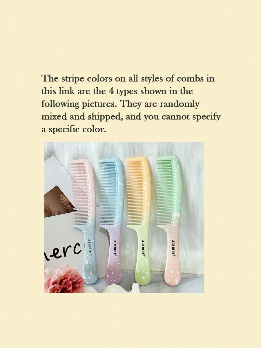 SHEIN مشط بلاستيك بنقشة خشبية