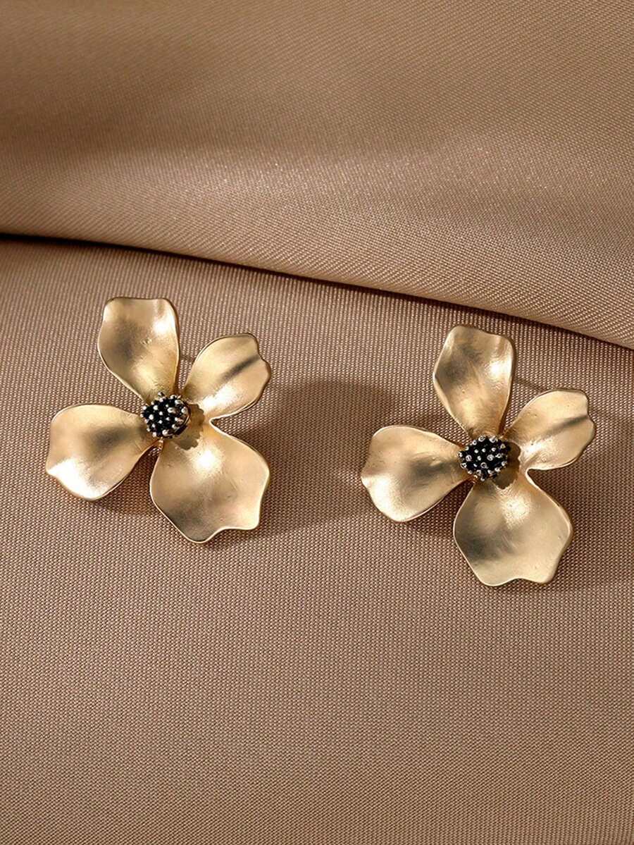 SHEIN مجموعة 6 ازواج أقراط هندسية متعددة الطبقات