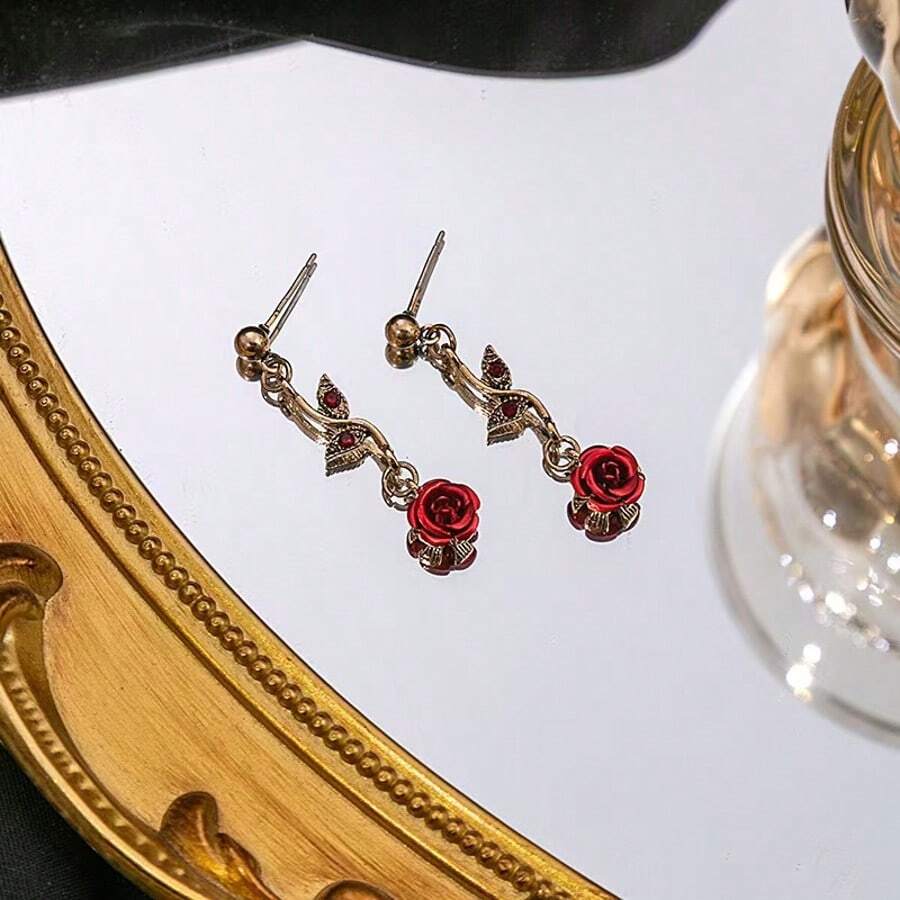 SHEIN طقم 3 قطع مطلي بالذهب الأحمر