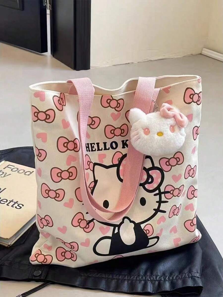 SHEIN Sanrio حقيبة كتف كانفاس هالو كيتي سانريو كيوت