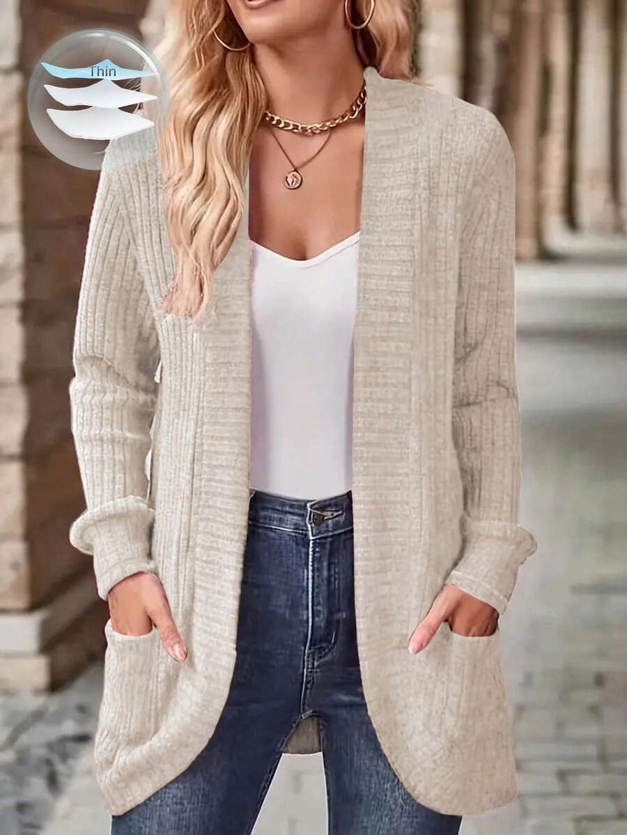 SHEIN Yunfilé معطف نسائي بجيوب جانبية