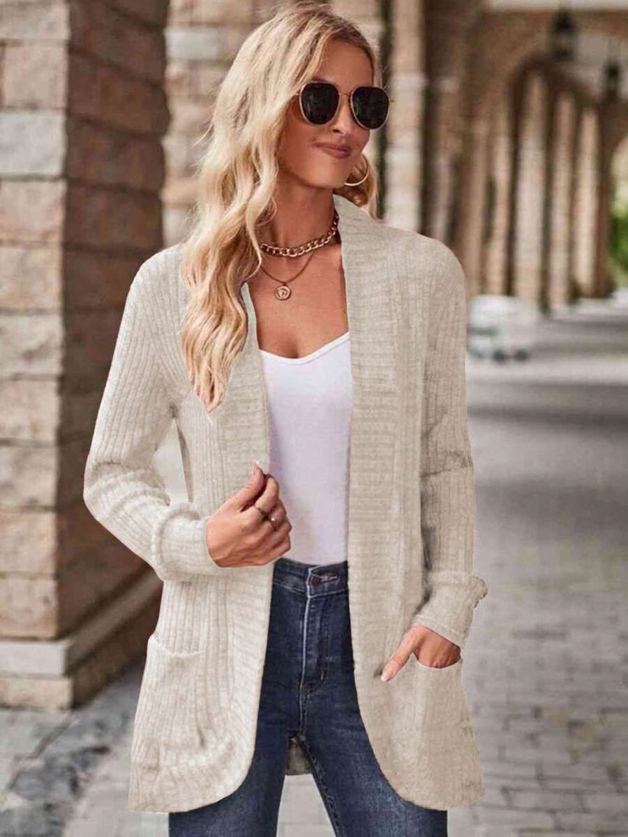 SHEIN Yunfilé معطف نسائي بجيوب جانبية