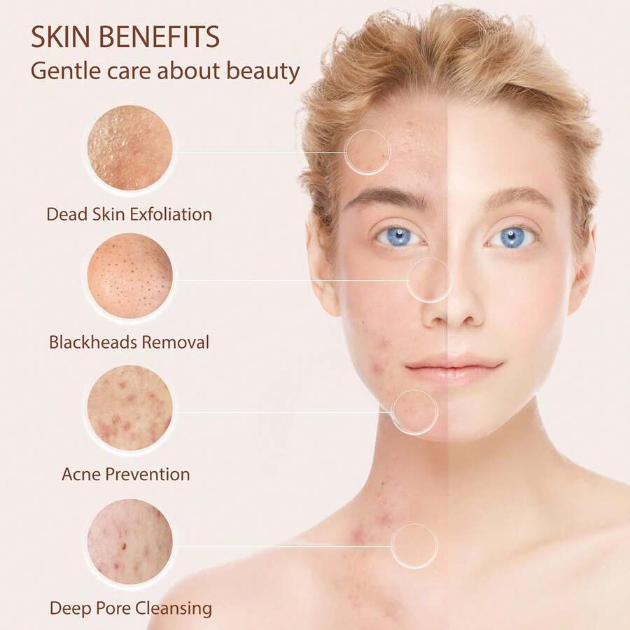 SHEIN فرشاة تنظيف وجه كهربائية 5 في 1 مع رؤوس قابلة للتبديل