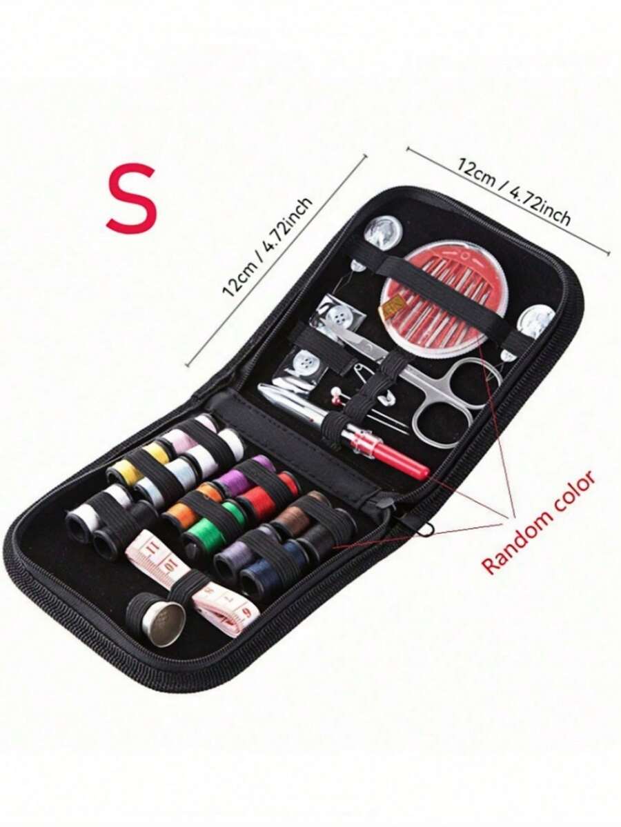 SHEIN طقم خياطة محمول 1 قطعة مع إبرة وخيط ولوازم يديوية