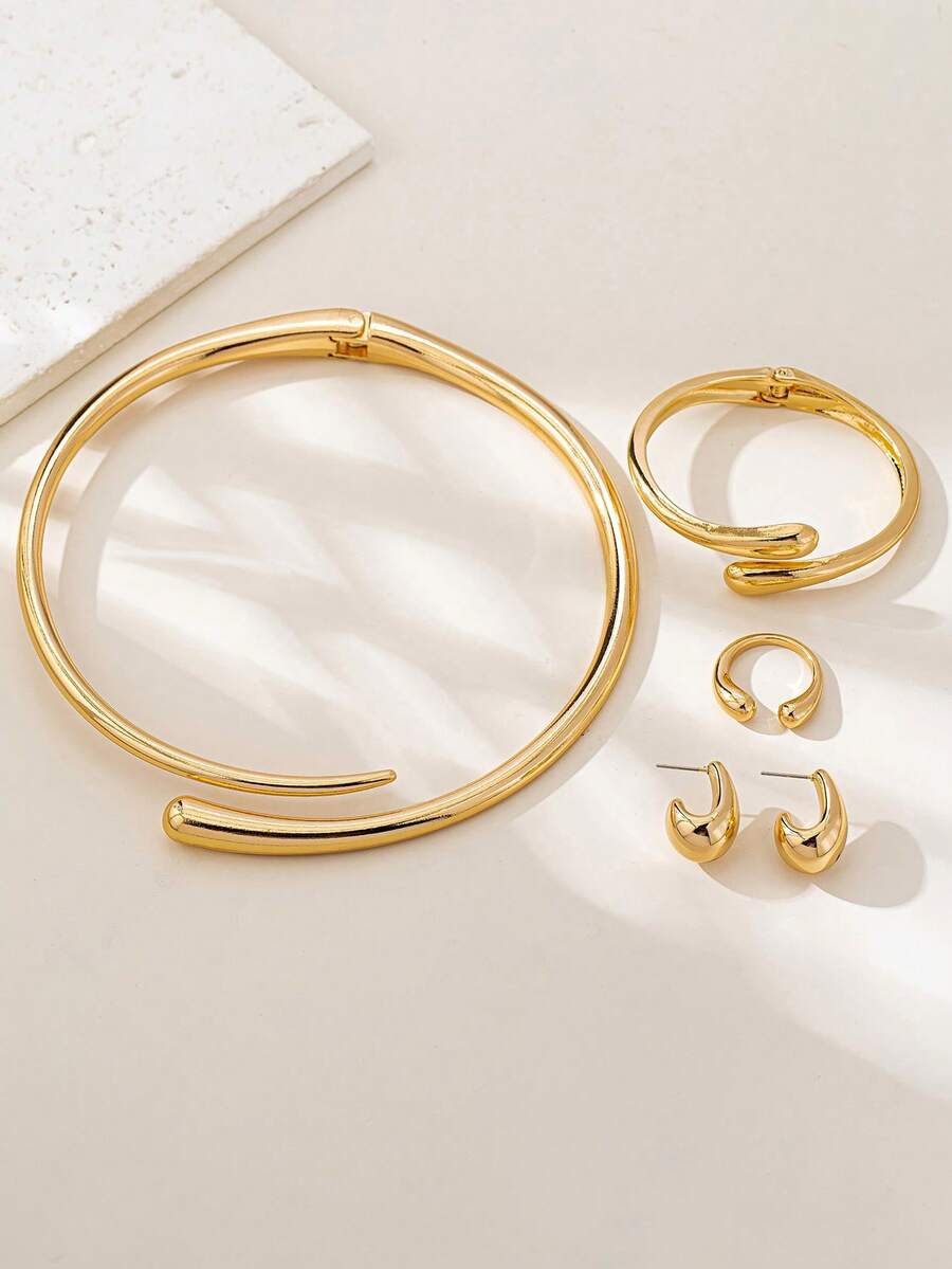 SHEIN طقم مجوهرات بتصميم قطرة ماء