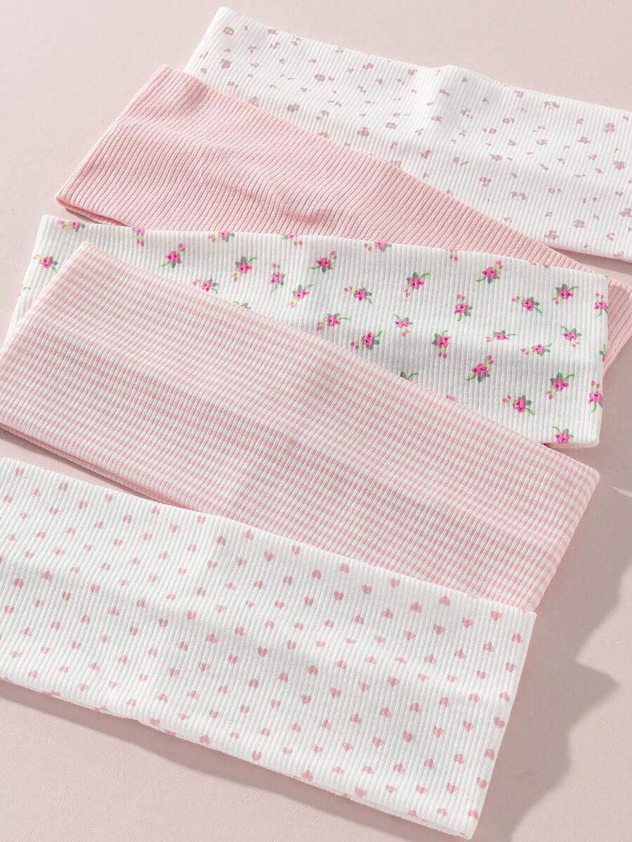 SHEIN طقم 5 قطع شريط رأس ناعم مضاد للانزلاق بأشكال مختلفة