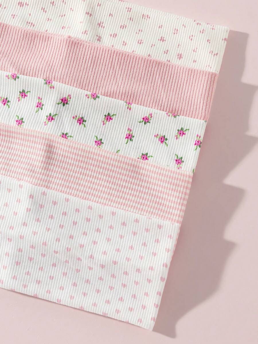 SHEIN طقم 5 قطع شريط رأس ناعم مضاد للانزلاق بأشكال مختلفة