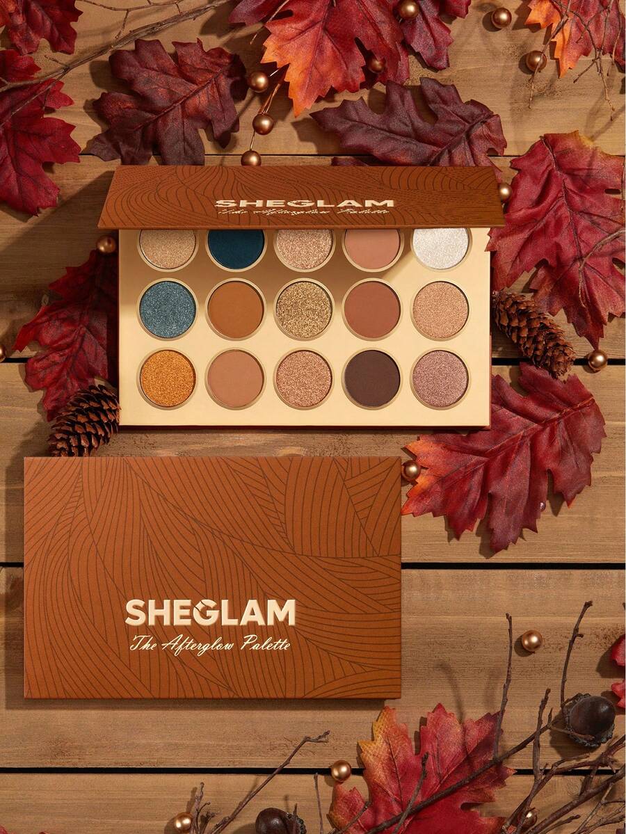 SHEGLAM Afterglow Palette لوحة ظلال عيون 15 لون بدرجات محايدة وباردة