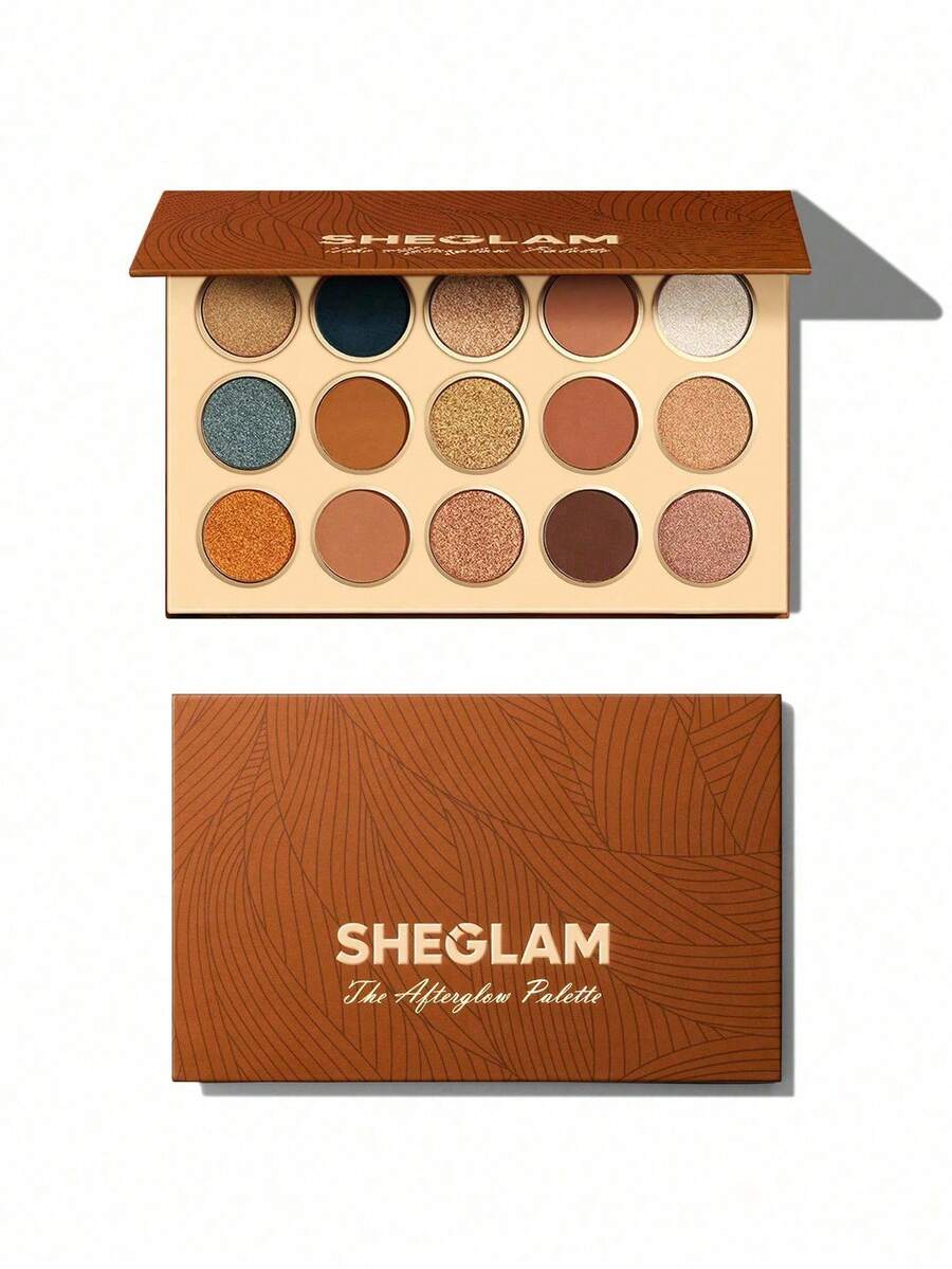 SHEGLAM Afterglow Palette لوحة ظلال عيون 15 لون بدرجات محايدة وباردة
