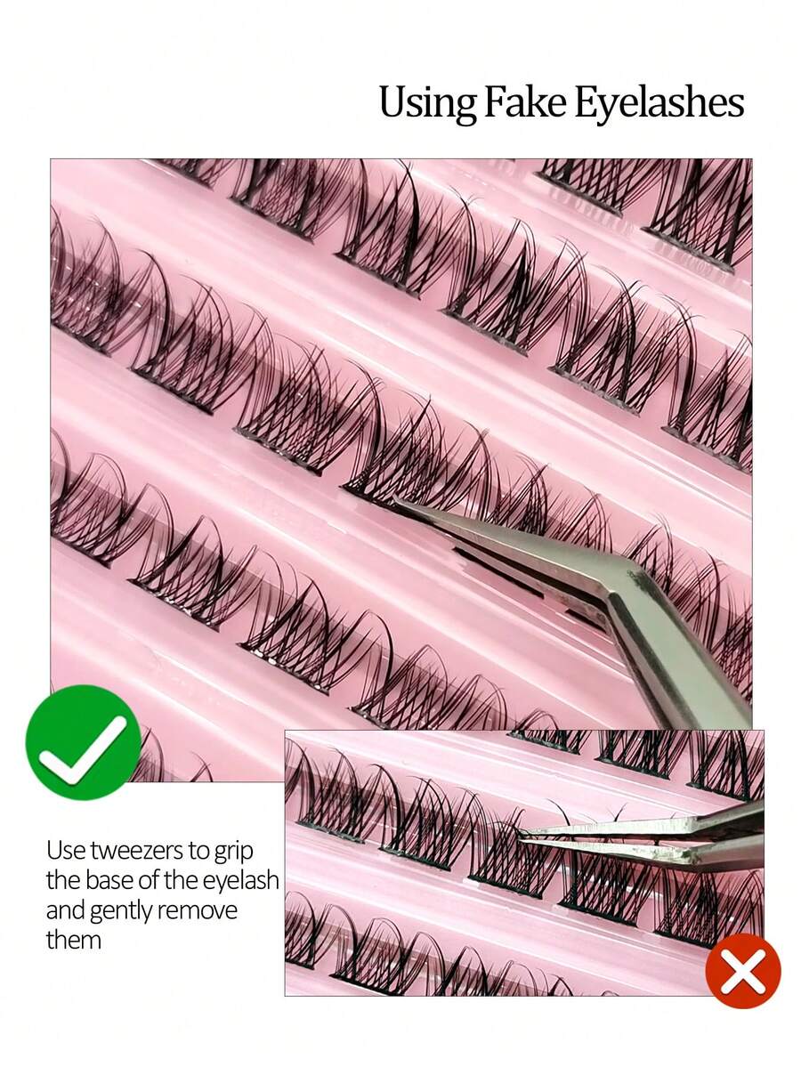 SHEIN Asiteo رموش 110 قطع فردية طبيعية ناعمة من الفرو