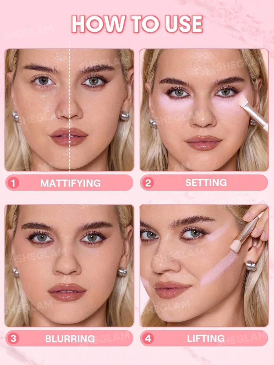SHEGLAM Insta-Ready Ultra-Fine بودرة تثبيت اثنان في واحد