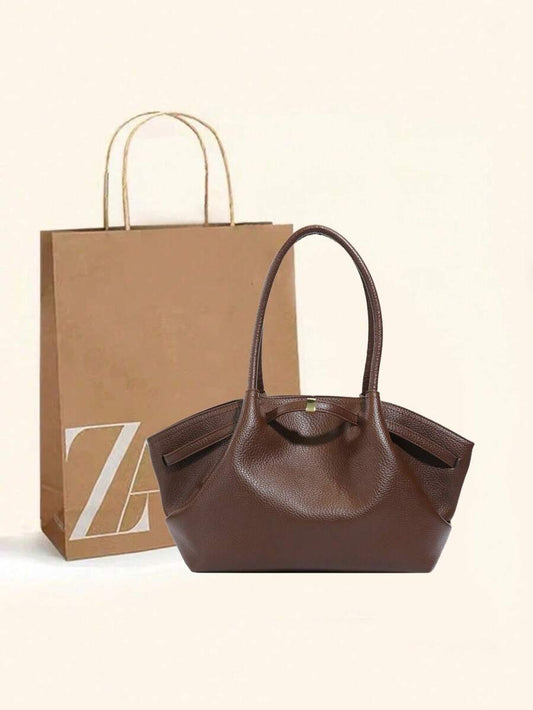 SHEIN حقيبة كتف جلد أنيقة متعددة الاستخدامات كبيرة وخفيفة