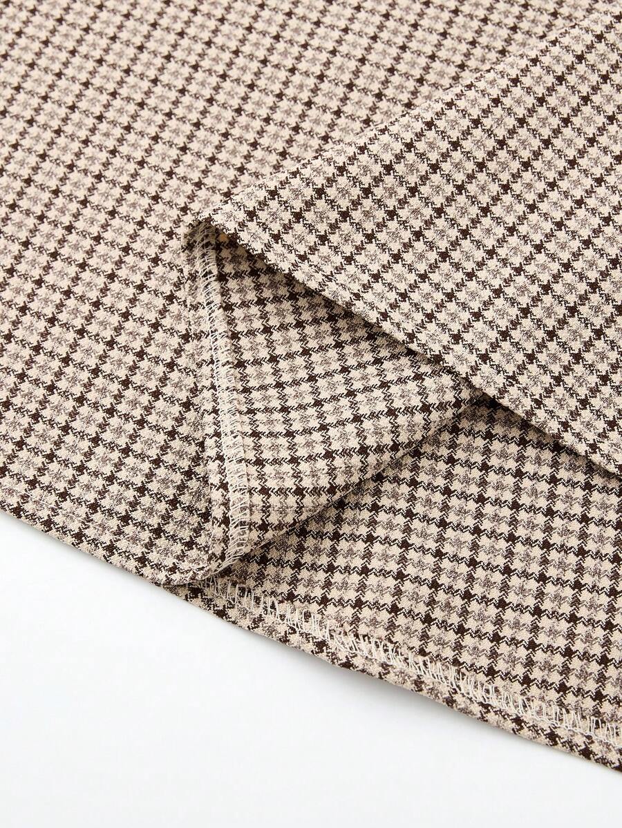 SHEIN تنورة نسائية بنمط مربعات فضفاضة وأنيقة