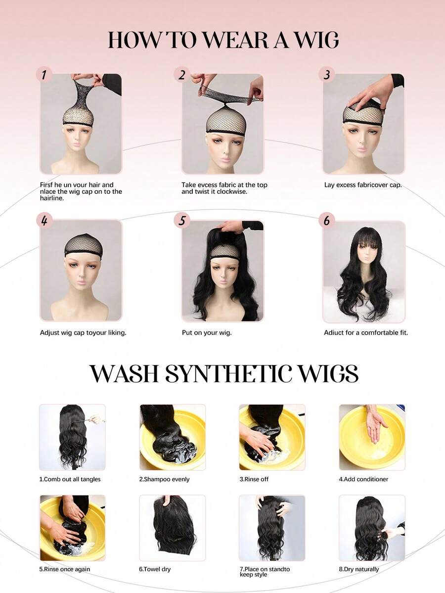 SHEIN باروكة شعر مموج قصير بني داكن 12 بوصة مقاومة للحرارة