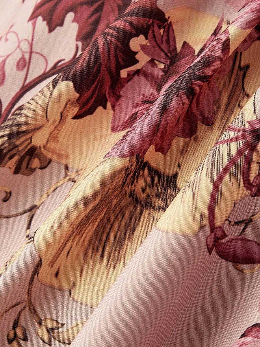 SHEIN MOD فستان متوسط الطول بطبعة زهرية