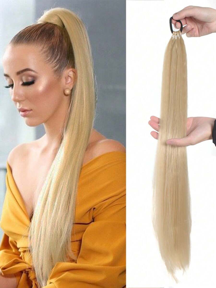 SHEIN شعر مستعار معقود طويل 28 بوصة
