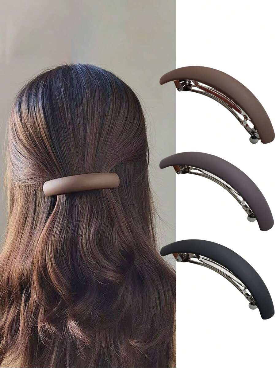 SHEIN مشابك شعر مطفية أحادية اللون بطراز رجعي